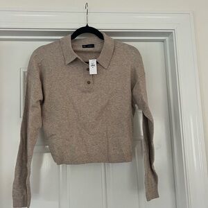 GAP Women's Tan Button Down Shirt